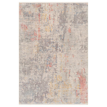 Subtle SUB-2313 Transitional Gray/Red 2'7"x7'3" Area Rug