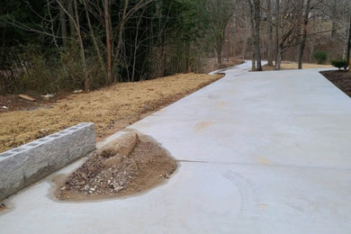 Concrete work-stone, retaining walls, turf & water features