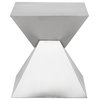 Giza Side Table, Stainless Steel End Table, Contemporary Modern Accent Table, Brushed Stainless Steel
