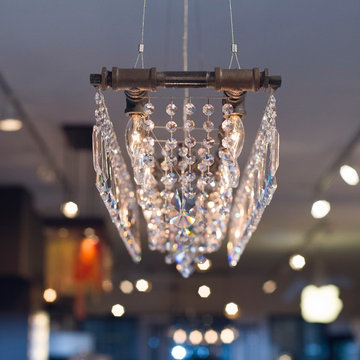 Industrial style Tribeca Banqueting Chandelier by Michael McHale Designs