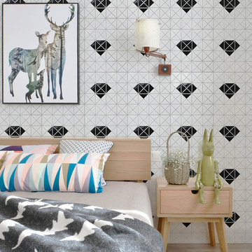 Modern Bedroom Triangular Porcelain Mosaic Tile