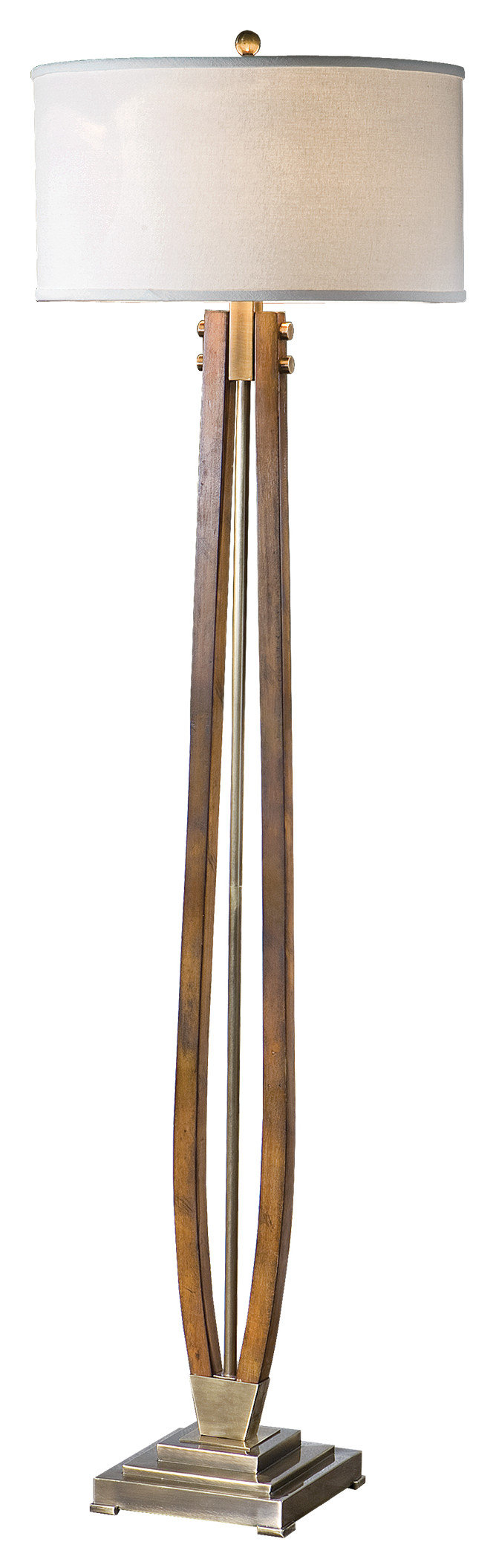 Uttermost Boydton Burnished Wood Floor Lamp Transitional Floor