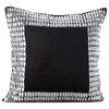 Charcoal Grey Throw Pillows 20"x20" Indian Pillow Covers, Velvet, Charcoal Onyx