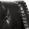 Nottingham Tufted Leather Club Chair, Black