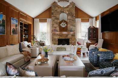 Living room - transitional living room idea in Dallas