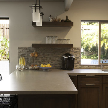 Quartz Peninsula Countertop in Newbury Park Kitchen