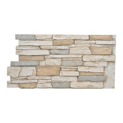 143-BRECKENRIDGE DEEP WIDE STACKED DESIGN WALL PANEL - 24"H - Wall Panels