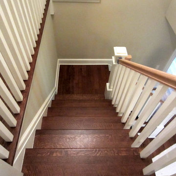 Nissequogue Gut Reno! New RQ Red Oak, GoldenBrown stain, Satin Traffic HD poly