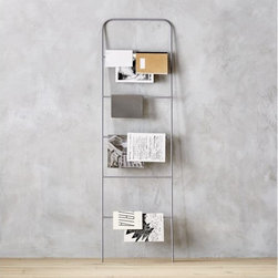 Ladder Grey Magazine Rack | CB2 - Storage And Organization