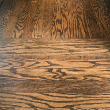 Custom stained wood flooring