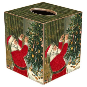 TB1511 - Santa with Christmas Tree Tissue Box Cover