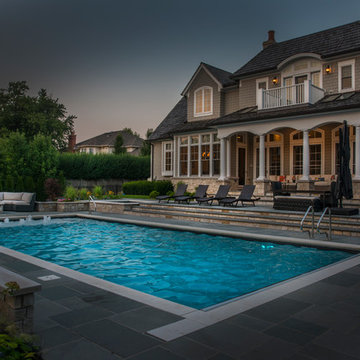 Highland Park,IL Swimming Pool, Separate Elevated Hot Tub, Sunshelf w/ Bubblers