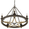 Golden Stokes 5-Light Chandelier 1053-5 DR, Dark Rust