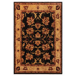 Bareens Designer Rugs - Oriental Ziegler Jacquie Black Gold Hand-Knotted Wool Rug - 9'4'' x 11'9'' - Enhance the ambiance of your home with this magnificent Persian-influenced Turkish hand-knotted rug made by skilled artisans capable of creating the most exceptional vegetable dyes and hand-spun wool. This exquisite handmade rug is a one-of-a-kind Peshawar Kafkaz, otherwise identified as Chobi, Chobi Peshawar, Oushak, or Ziegler rug. These handmade rugs are crafted in Pakistan utilizing superior-quality wool imported from Australia, New Zealand, and Korea in two types of weaves: the Persian weave and the Mori weave. This rug is meticulously crafted by hand using the finest natural vegetable dyes extracted from local plants. The artisans use a blend of hand-spun local and fine merino wool, resulting in a rug with a compelling texture, higher lanolin content, and longer staple. The artisans occasionally incorporate natural or artificial silk into the pile to enhance specific motifs. The finished product is an awe-inspiring execution of flawless design and an understated palette that exudes elegance.