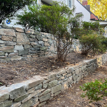 Dry Stack Field Stone Retaining Walls in Sligo Creek Park, Silver Spring MD