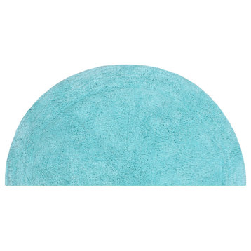 Waterford Absorbent Cotton and Machine washable Slice Rug, Turquoise