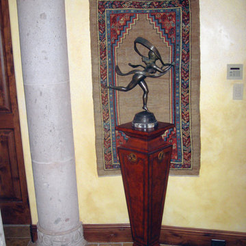 19th Century Persian Bakshaish Rug Hung as Wall Art