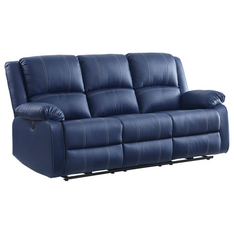 Zuriel Power Motion Sofa, Blue PU