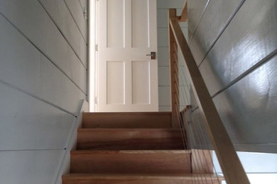 Inspiration for a contemporary staircase remodel in Burlington