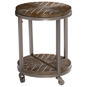 Nivala Urban Industrial Round End Table