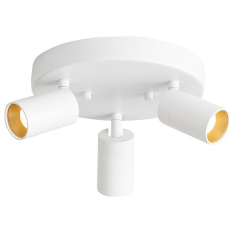 Vidalite Shura Integrated LED 3 Head Flush Mount, White
