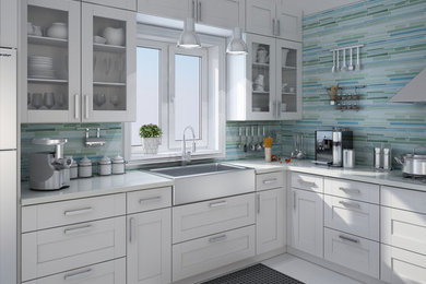 Example of a trendy kitchen design in Vancouver