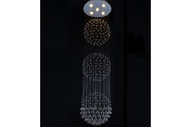 Contemporary Chandelier K9 Crystals - Triple Balls of Heaven Free Shipping