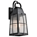 Kichler Lighting - Kichler Lighting 49553BKT Tolerand - 7.75" One Light Outdoor Wall Mount - Capture the classic appeal of a gas lantern with this 1 light outdoor wall light from the Tolerand� Collection. Simple lines create the traditional style while incorporating special details such as curved cage accents and Clear Seedy glass. The perfect addition to the outside of your home.  Shade Included: TRUETolerand 7.75" One Light Outdoor Wall Mount Textured Black Clear Seedy Glass *UL: Suitable for wet locations*Energy Star Qualified: n/a  *ADA Certified: n/a  *Number of Lights: Lamp: 1-*Wattage:100w A19 bulb(s) *Bulb Included:No *Bulb Type:A19 *Finish Type:Textured Black
