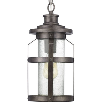 Progress Haslett 1-Light Outdoor Hanging Lantern P550031-103, Antique Pewter