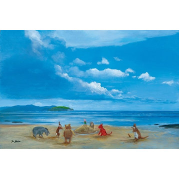 Disney Fine Art Pooh and Friends at the Seaside by Peter Ellenshaw