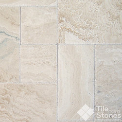 Tuscany Ivory Onyx Travertine, Versailles Pattern - Wall And Floor Tile