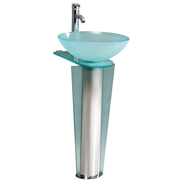 Fresca Vitale Modern Glass Bathroom Pedestal