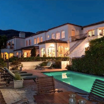 Night time View of Pool Area