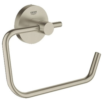 Grohe 40 689 1 Essentials Wall Mounted Euro Toilet Paper Holder - Brushed