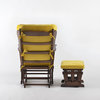 Comfort Deluxe Glider Chair and Ottoman, Yellow