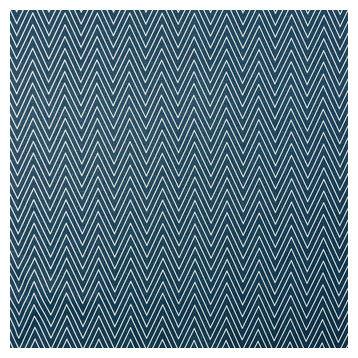 Rebel Wave Pattern Upholstery Fabric, Navy Blue