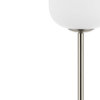 Natalia 12.25" Modern Minimalist Iron Rechargeable Integrated LED Table Lamp, Nickel