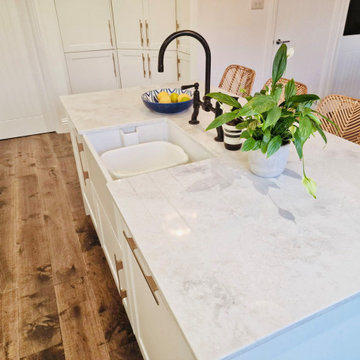 Modern White Narrow Shaker Kitchen