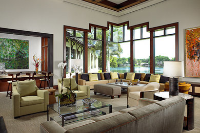 Inspiration for a contemporary living room remodel in Orlando