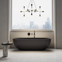 Picasso Charcoal Freestanding Stone Bath 1780mm - Baths