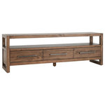 Classic Home - Fenmore 3 Drawer Tv Stand By Kosas Home - Minimalist design and a natural finish give this TV stand a laid-back, timeless appeal. Designed with ample storage and display space, this piece boasts classic style and versatility for any space. Kiln-dried wood ensures lasting durability.