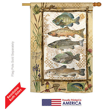 Fishing Adventures Nature, Everyday House Flag 28"x40"
