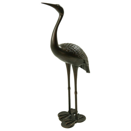 Scarlet Outdoor 43 Inch Cast Aluminum Crane Statue