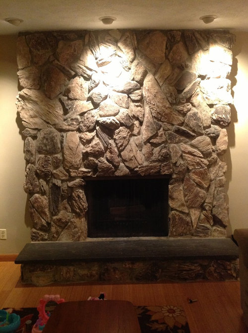 Lava Rock Fireplace Makeover, How To Clean Lava Rock Fireplace