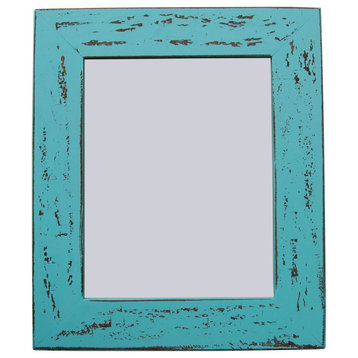 Rustic Malibu Blue Distressed Wood Frame, 6"x6"