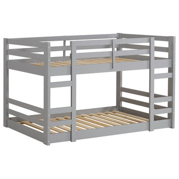 Low Wood Twin Bunk Bed, Gray