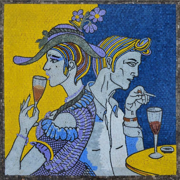 The Wine Daze Mosaic Reproduction, 39"x39"