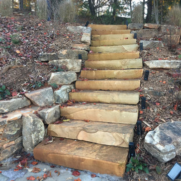 Cut Stone Boulder Steps