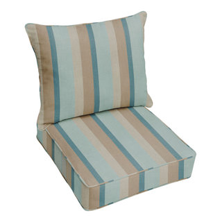 Sunbrella Gateway Mist Outdoor Deep Seating Pillow and Cushion Set 23x25 Contemporary Outdoor Cushions And Pillows by Sorra Home Houzz
