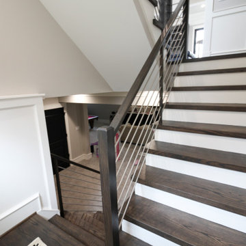 Project #72 | Modern Staircase with Horizontal Steel Rod Railing